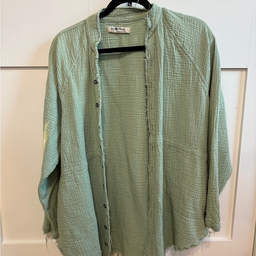 Free People Sage Casual Button Down Shirt